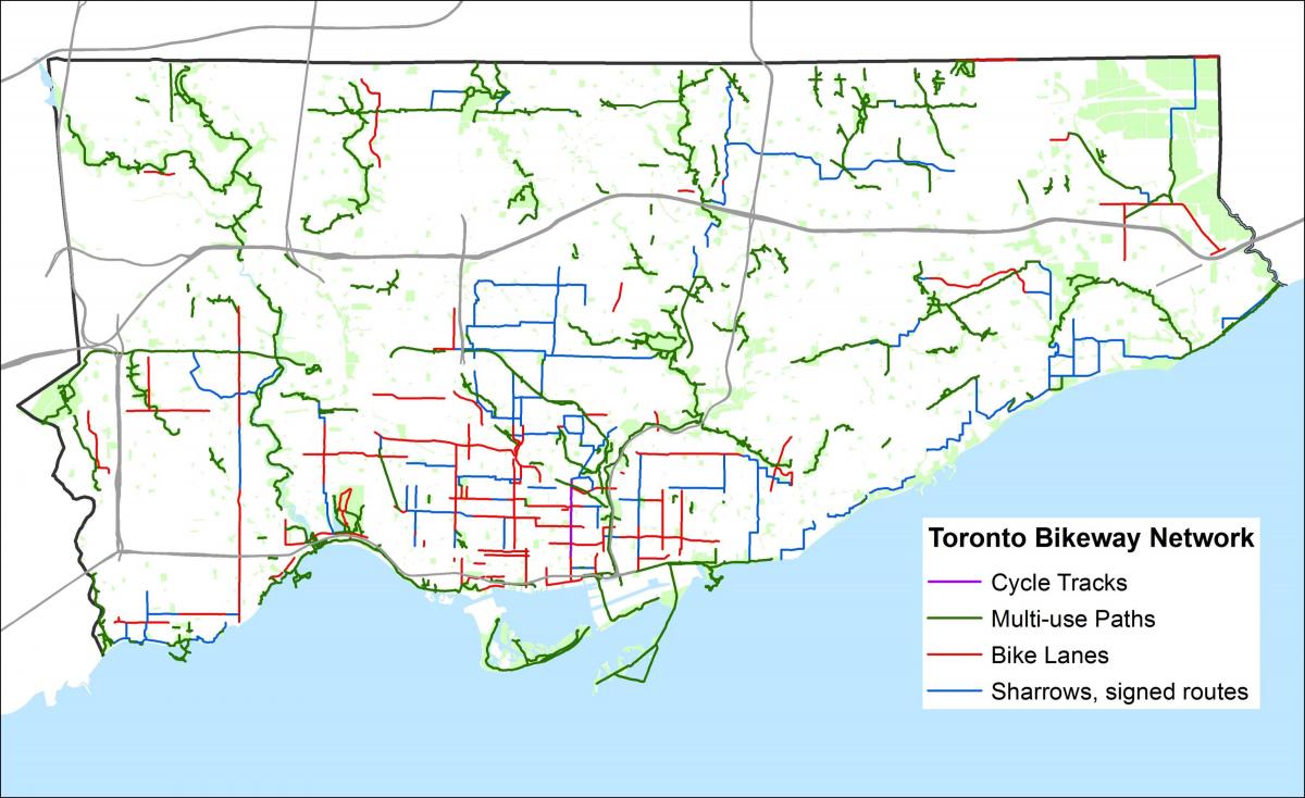 Toronto-bike-Karte