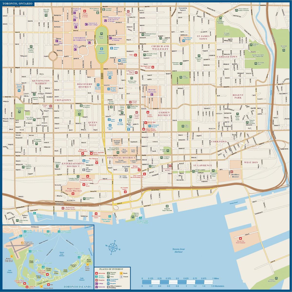 downtown Toronto Karte