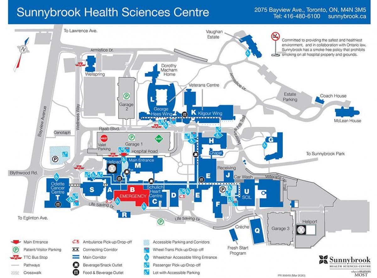 Karte von Sunnybrook hospital Toronto