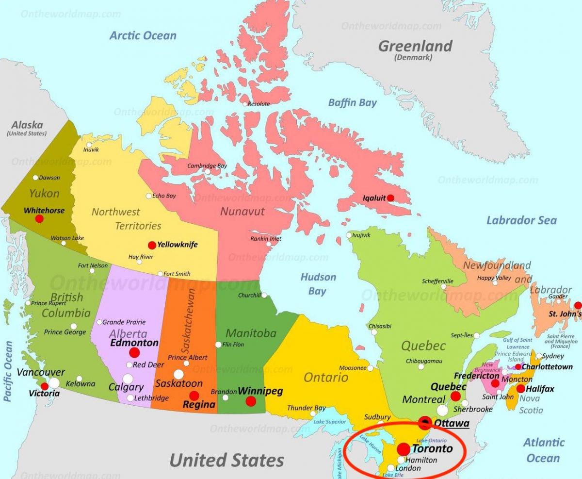 Karte von Kanada Toronto