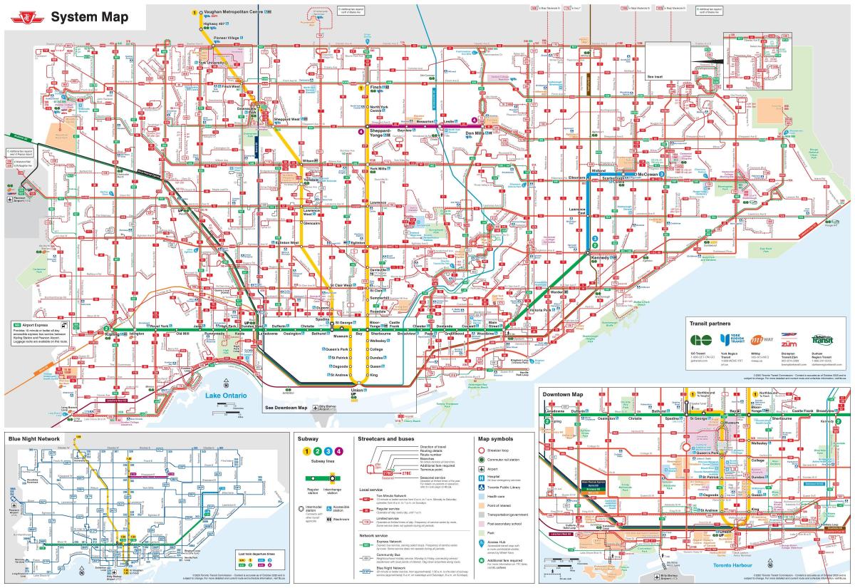 ttc-bus-Karte Toronto