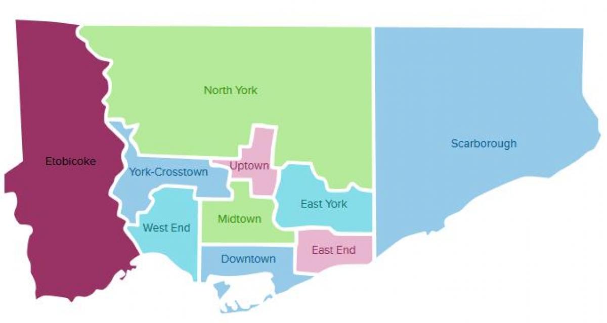 Karte von Toronto Nachbarschaften