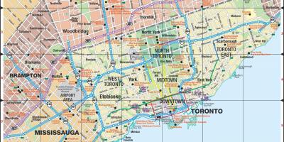 Karte von Toronto city