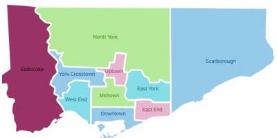 Karte von Toronto Nachbarschaften
