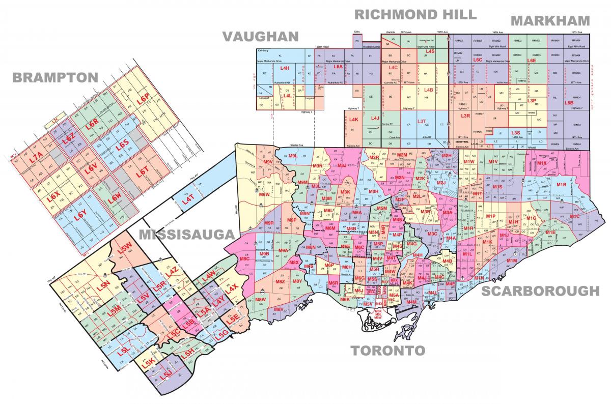 PLZ-Karte Toronto